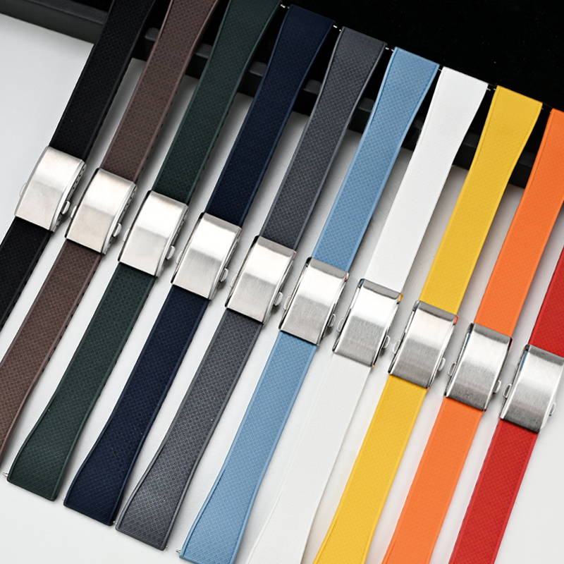 Fluoro Rubber Watch Band FKM T - Suede Strap Watch review and price