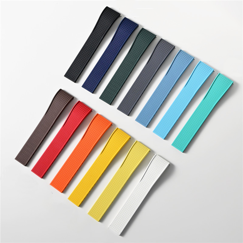 Fluoro Rubber Watch Band FKM T - Suede Strap Watch review and price