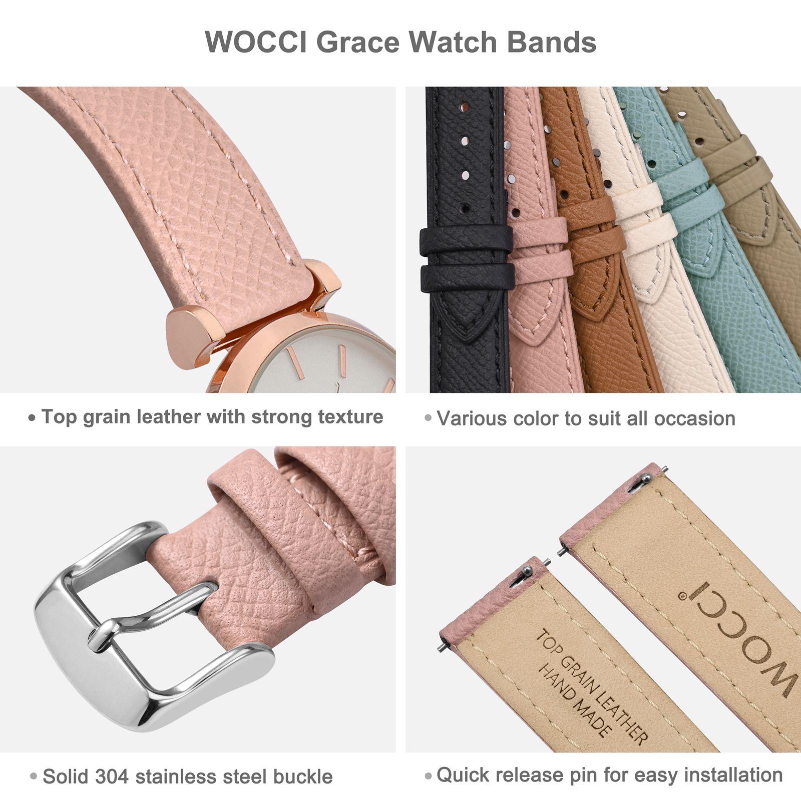 WOCCI Top Grain Leather Watch  - Suede Strap Watch review and price