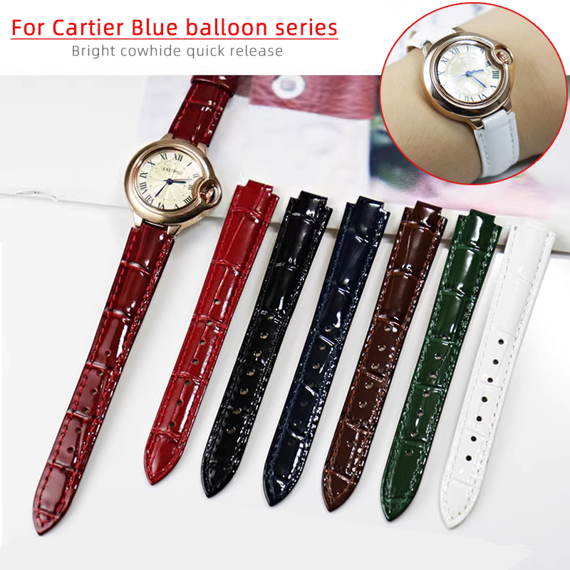 Bright Genuine leather watchba - Cartier Watch Ballon Bleu review and price